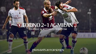 Highlights  Torino 21 AC Milan  Matchday 5 Serie A TIM 201920 [upl. by Archaimbaud]