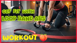 GET FIT WITH Loop Band ABS WORKOUT 🍑 loop abs absworkout flexibility loopband stretch yoga [upl. by Daberath876]