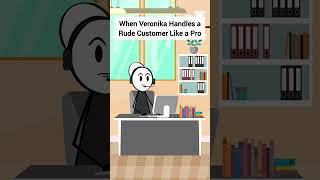 When Veronika Handles a Rude Customer Like a Pro animation funnyvideo gplus comedy [upl. by Ardnasal]