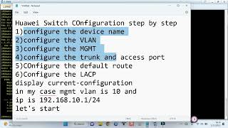 Huawei switch configuration step by step [upl. by Sabra265]