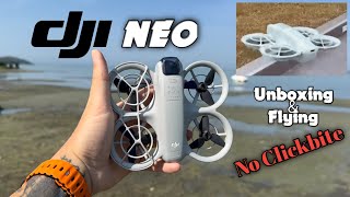 DJI NEO First Flying Footage and Unboxing [upl. by Noisla]