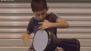 Amazing Street DoumbekGoblet Drum Kid drummer [upl. by Ydner]