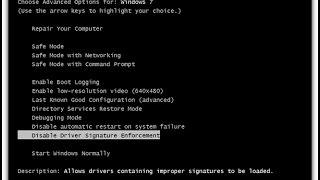 How Disable Driver Signature On Windows 7 [upl. by Nywg]