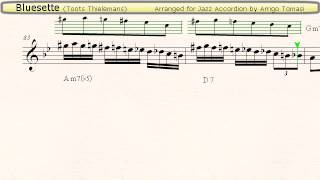 Bluesette Toots Thielemans  Jazz Accordion Sheet music [upl. by Atsugua]