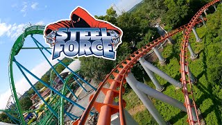 Steel Force Front Row POV Dorney Park Airtime Packed Morgan Hyper Coaster [upl. by Erhard769]