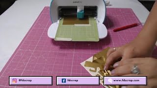 TUTORIAL VINILOADHESIVO Y CRICUTJOY  SCRAP SCRAPBOOK HP PLOTTER CRICUT VINIL CANDYBAR [upl. by Kannav]