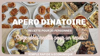 APERITIF DINATOIRE  recettes RAPIDE facile amp petit budget  Pour 20 personnes ✨ [upl. by Leesa]