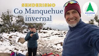 Co Manquehue invernal y sobrevuelo de cumbre en 4K [upl. by Coretta]