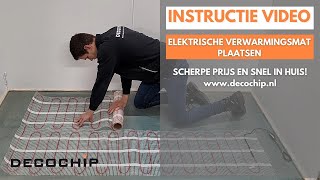 Decochip elektrische vloerverwarming zelf aanleggen  Vloerverwarmingsmatten onder tegelvloer [upl. by Holli]