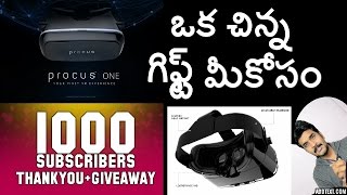 win a procus one VR headset 1000 subscribers giveaway [upl. by Onil263]