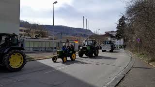 AlbstadtEbingen ProtestZug am 03 März 2024 bauern handwerk albstadt [upl. by Ariem]