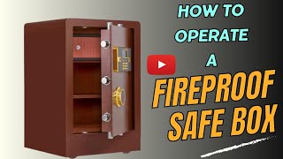 How to operate a Fireproof Safe box  skywave [upl. by Ecirtael]