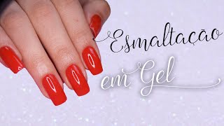 Como Fazer Esmaltação Em Gel Em Unhas Naturais Passo a Passo [upl. by Scotney]