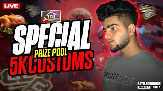 5K SPECIAL PRIZE POOL CUSTOM ROOMS😍  BGMI Live Customs shorts bgmi pubgmobile shortsfeed [upl. by Taveda]