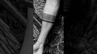 Armband tattoos are always in trend with extended black strap tattoo bandtattoo armbandtattoo [upl. by Eppesuig958]