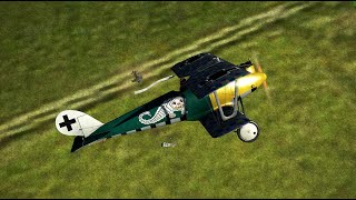 Il2 Flying Circus Pfalz DIII vs 4 Camels [upl. by Einnad]