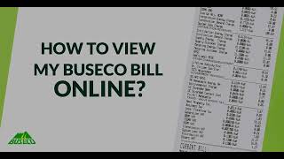 ONLINE BUSECO BILLING INQUIRY [upl. by Anselm]