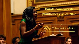 FINALE CONCOURS DE PLAIDOIRIES PENALES 2023  KELLY BEKOUMESSOKOLO [upl. by Ilram]