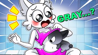 Gray Transformed into a Cute Rabbit 🐰  Wenda Love Story  Incredibox Sprunki Animation [upl. by Kcarb202]