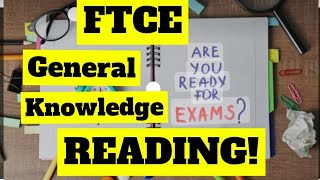 How to prepare for the FTCE general knowledge reading exam 6 resources [upl. by Jola]