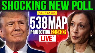 538 Map Projection ShakeUp Presidential Poll 2024 Sept 2223 🗳️ [upl. by Auhso267]