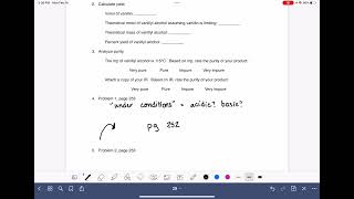 Lab 29 Borohydride reduction of vanillin postlab tutorial [upl. by Sidoon]