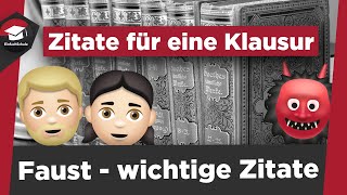 Faust  wichtige Zitate für eine Klausur erklärt  Faust Abiturvorbereitung  Faust Zusammenfassung [upl. by Langdon]