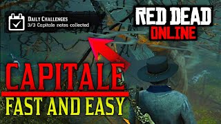 Capitale Notes Collected  Fast and Easy  Red Dead Online  RDR2 Online [upl. by Rey530]