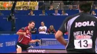 Timo Boll vs Panagiotis Gionis 2009 European Championships [upl. by Whitehouse]