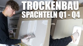 Trockenbau richtig spachteln wie ein Profi Qualitätsstufe Q1 bis Q4 – So geht’s DIY  kreativtobi [upl. by Kenyon]