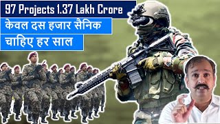 93 Projects Worth 137 Lakh Crores Indian Forces Need Only 10000 Recruits Every Year  Agnipath [upl. by Kermy]