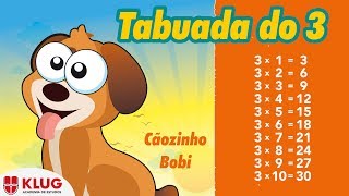 Karaokê da Tabuada do 3  Cãozinho Bobi [upl. by Annovad946]