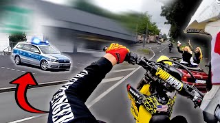 Riding around with police  DRZ 400 RAW [upl. by Geraldina]