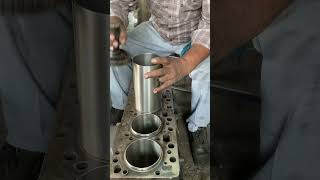 Cummins Engine liner engine sleevs repairing cylinder automobile shortsvideo [upl. by Dorelle]