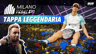 Una TAPPA LEGGENDARIA 🎾 Milano Premier Padel P1 2023  MVPADEL [upl. by Nennahs]