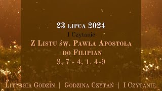 GodzinaCzytań  I Czytanie  23 lipca 2024 [upl. by Zela]