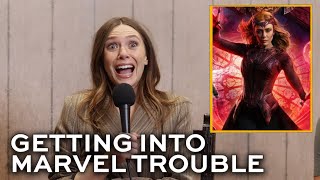 Elizabeth Olsen always says the wrong thing about Marvel [upl. by Eitisahc]