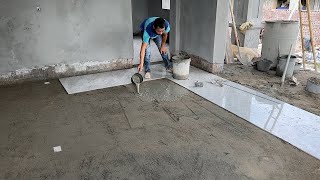 Techniques Construction living Room Floor To Ceramic Tiles [upl. by Chung]