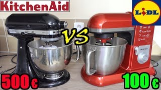 LIDL vs KITCHENAID robot de cuisine pâtissier SILVERCREST Artisan [upl. by Carmita950]