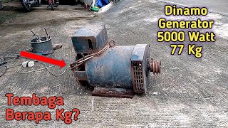 77 Kg DINAMO Generator Berapa Kg Tembaga   Dinamo Genset 5000 Watt [upl. by Pete]