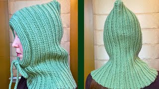 Crochet Balaclava Tutorial with Tie Step by Step Tutorial [upl. by Elmore]