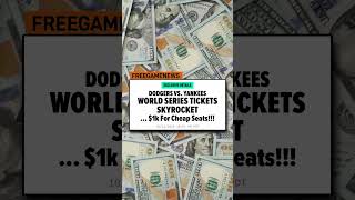 Dodgers Vs Yankees World Series Tickets Skyrocket 1k For Cheapest Seat breakingnews [upl. by Littman]