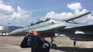 Sukhoi SU30MKM prepare to takeoff at LIMA2019 [upl. by Trelu905]