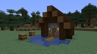 How To Build a Minecraft Taiga Village Fisherman House [upl. by Nitz]