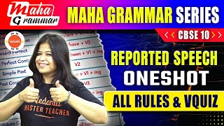 Reported Speech in One Shot  Class 10 English Grammar  CBSE 2024 [upl. by Steinke345]