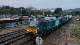 Direct Rail Services Freight Move 6801768033 6K73 Carnforth 14102024 [upl. by Caasi]