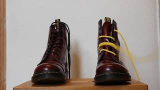 Easiest way to straight lace Dr Martens [upl. by Eitsyrc476]