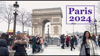 Paris France  Paris winter walk 2024 4K HDR  Paris 4K ultra HD  Paris 4K HDR [upl. by Iahk143]