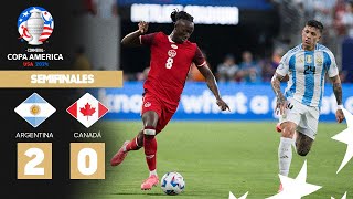 Copa América 2024  Argentina 20 Canadá  Semifinal [upl. by Arondell439]