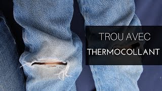 👖Comment réparer un TROU dans un pantalon avec du THERMOCOLLANT [upl. by Warila664]